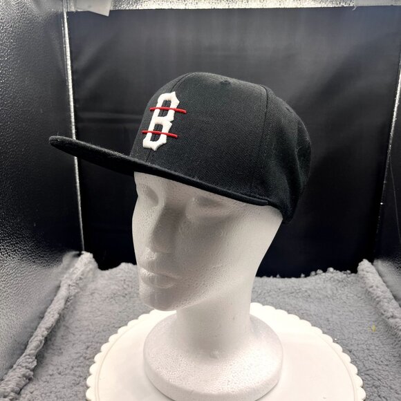 Black Scale Logo Black Flat Brim Adjustable Snap Back Hat Cap - Picture 3 of 5